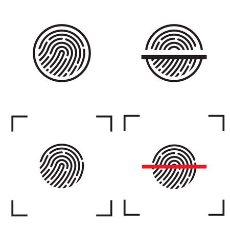 Finger print for security or technology concept.のイラスト素材