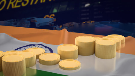 The business environment in India encompasses the diverse economic activities, industries, and enterprises operating within the country.の写真素材