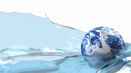 Water is a vital, transparent, tasteless, odorless, and nearly colorless chemical substance, essential for all known forms of life.の写真素材