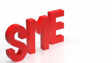 SME stands for Small and Medium-sized Enterprises, a category of businesses distinguished by their size, number of employees, and annual revenue.の写真素材