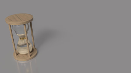 Sand clock for Time or Business concept 3d rendering.
