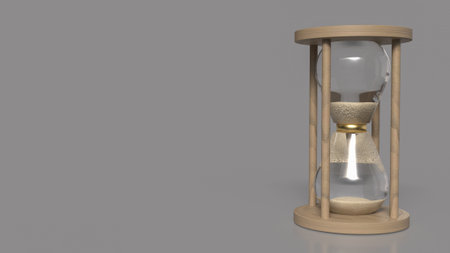 Sand clock for Time or Business concept 3d rendering.