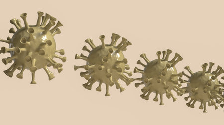 A virus is a microscopic infectious agent that requires a living host cell to replicate. It infects all types of life forms, from animals and plants to microorganisms.の写真素材