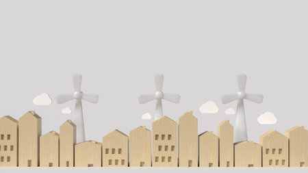 Eco fan wind refers to a type of environmentally friendly fan that operates using wind energy. These fans are designed to be energy-efficient, sustainable, and often utilize natural airflowの写真素材