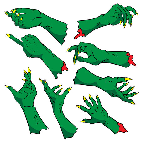 Evil hand for halloween or holiday concept 3d rendering.のイラスト素材