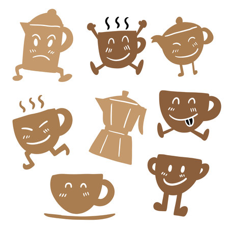 Coffee drawing image for food and drink conceptのイラスト素材