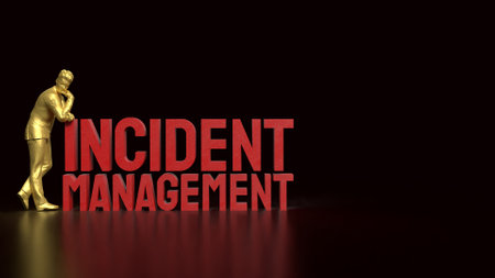 incident management text  for Business concept 3d  rendering.の写真素材