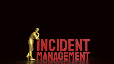 incident management text  for Business concept 3d  rendering.の写真素材