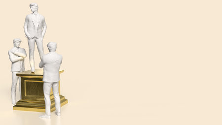 Man on podium for reader or vote concept 3d rendering.の写真素材