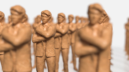 figure men on white background for Business concept 3d renderingの写真素材
