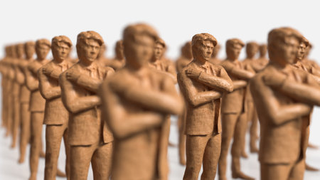 figure men on white background for Business concept 3d renderingの写真素材