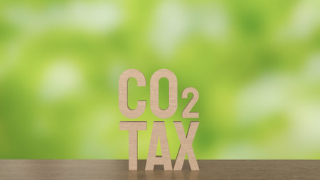 A carbon tax is a fee imposed on the burning of carbon-based fuels like coal, oil, and natural gas.の写真素材