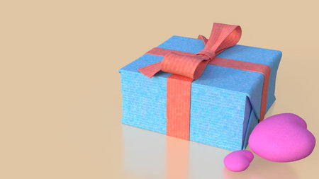 The Gift box for celebrate or holiday concept 3d rendering.