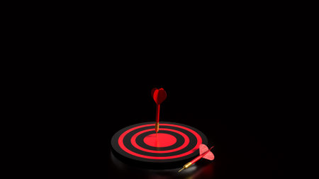 Red darts and  target for Business concept 3d rendering.の写真素材