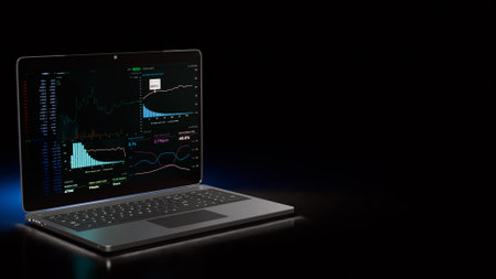 The Notebook and chart for Business concept 3d rendering.の写真素材
