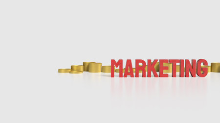 Marketing and coins for Business concept 3d rendering.の写真素材