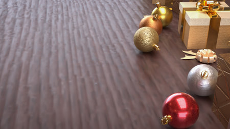 Christmas decor Background for Holiday concept 3d rendering.の写真素材