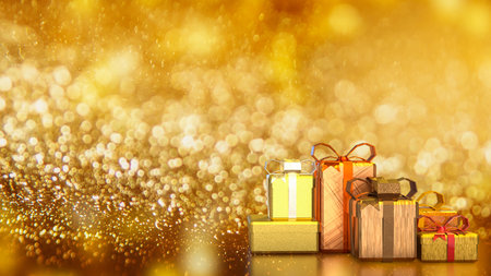 Gift box for celebration or Holiday concept 3d rendering.