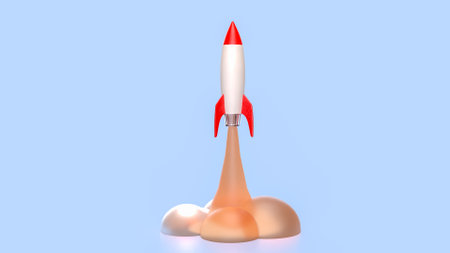 Rocket  for Business or start up concept 3d rendering.の写真素材