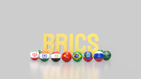 BRICS is an acronym for Business concept 3d Rendering.の写真素材
