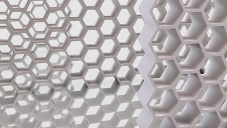 White bee hive for abstract or Background concept 3d rendering.の写真素材