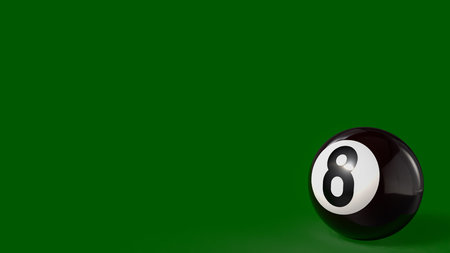 The Eight Ball for Game or Hobby concept 3d rendering.