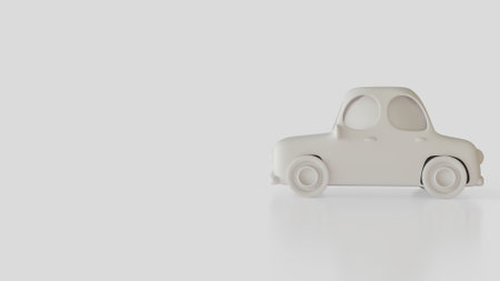 White Car for transport or services concept 3d Rendering.の写真素材