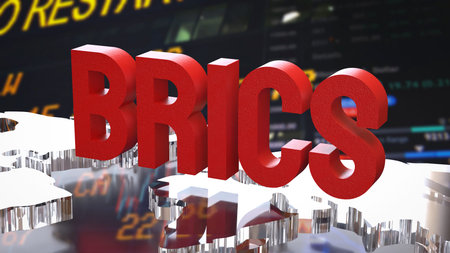 Red  Brics and World map for Business concept 3d Rendering.