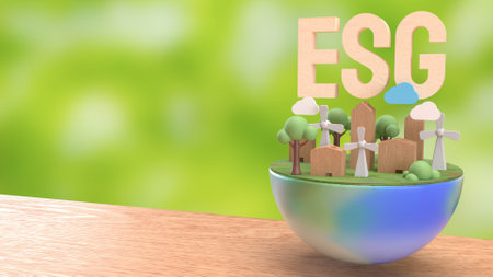 World and esg for eco concept 3d Rendering.の写真素材