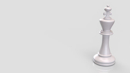 White  king chess for Business concept 3d Rendering.の写真素材