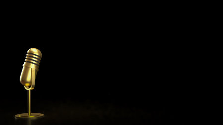 The Microphone for  podcast or Radio live concept 3d Rendering.の写真素材