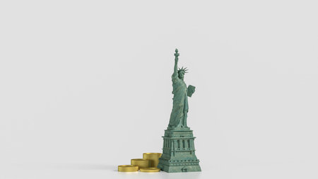 Statue of Liberty 3d Rendering.