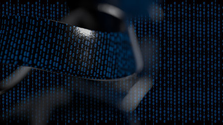 Digital Number for Abstract Background 3D Rendering.の写真素材