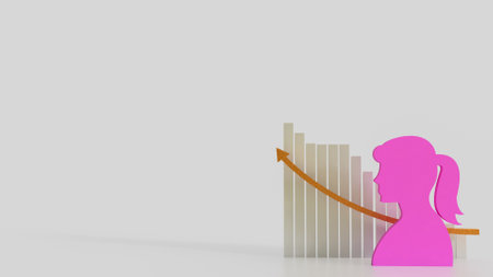 Woman for female or feminine concept 3d Rendering.の写真素材