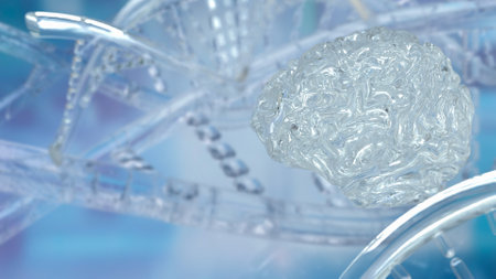 Crystal  Brain for sci or technology concept 3d Rendering.の写真素材