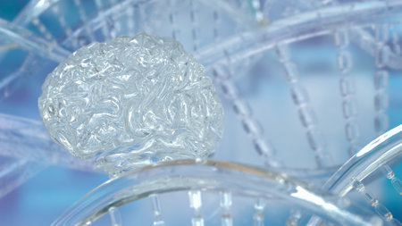 Crystal  Brain for sci or technology concept 3d Rendering.の写真素材