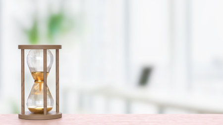 Sand clock for Time concept 3d Rendering.の写真素材