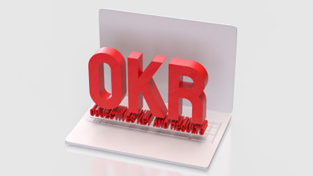 OKR or  Objective and Key Results for Business concept 3d Rendering.の写真素材