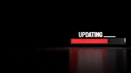 Updating  bar for Technology concept 3d Rendering.