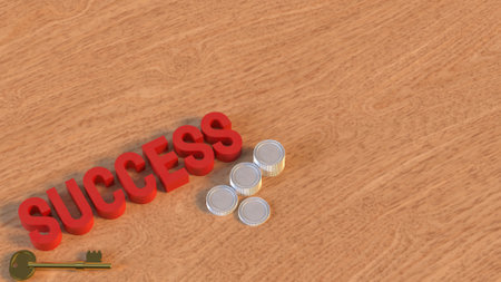 Success text for Business concept 3d Rendering.の写真素材