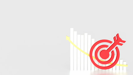 Red target for Business concept 3d Rendering.