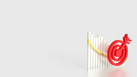 Red target for Business concept 3d Rendering.の写真素材