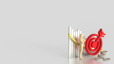 Red target for Business concept 3d Rendering.の写真素材