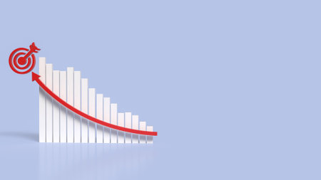 Target and chart for Business concept 3d Rendering.の写真素材