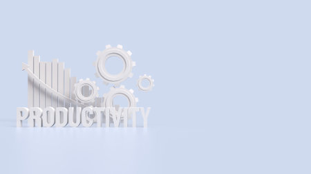 Productivity text for Business concept 3d Rendering.の写真素材