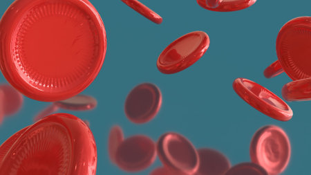 Blood cell for health or sci concept 3d rendering.の写真素材