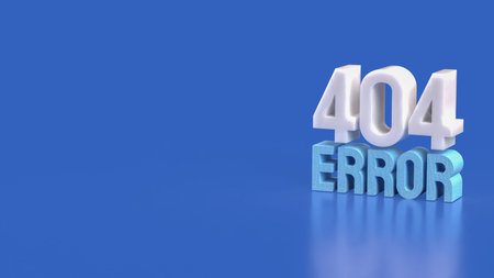 404 ERROR blue for technology concept 3d Rendering.