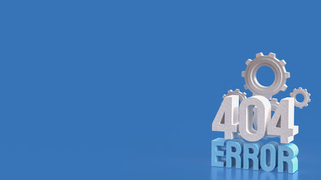 404 ERROR blue for technology concept 3d Rendering.