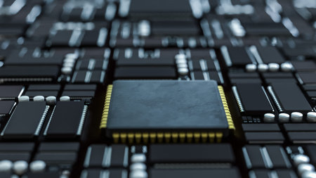 Mother board for Technology concept 3d Rendering.