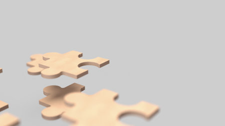 Jigsaw business represents different parts of a company or strategy coming together like puzzle pieces to form a complete picture.の写真素材